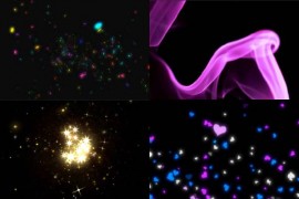 专业级特效视频素材包：涵盖转场/粒子/光效元素，含透明通道